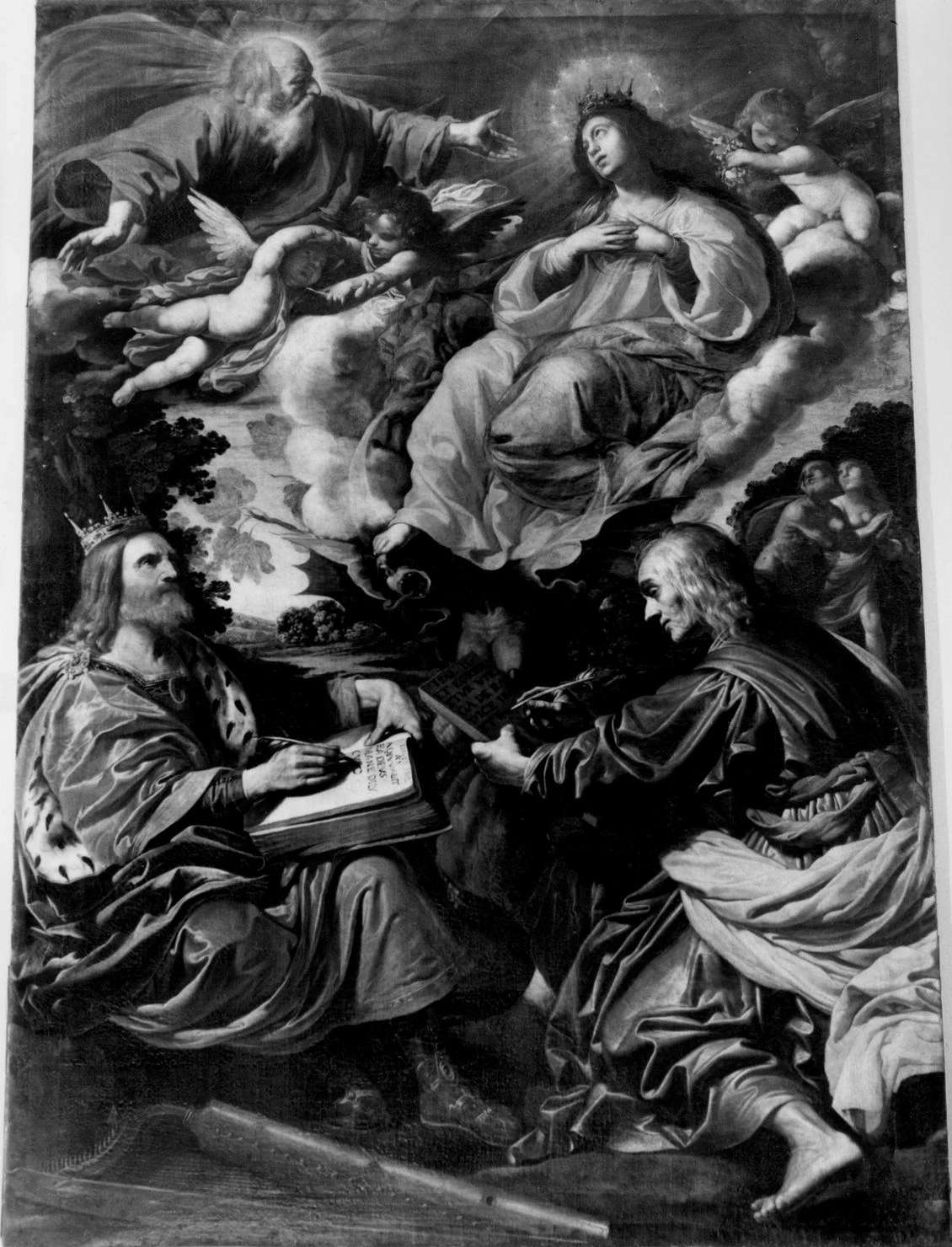 Immacolata Concezione con Dio Padre e i profeti David e Isaia - Chiesa di san Niccolò, Siena
